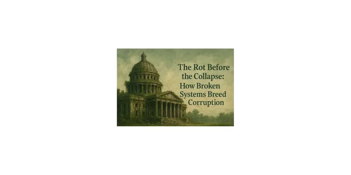 The Rot Before the Collapse: How Broken Systems Breed Corruption
