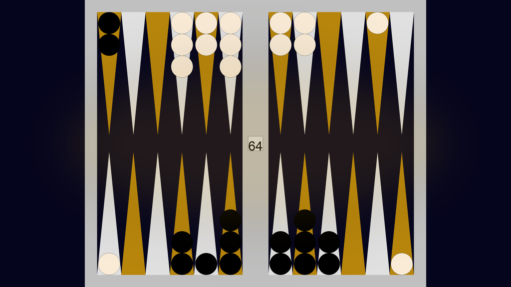 The board viewed through a translucent golden lens