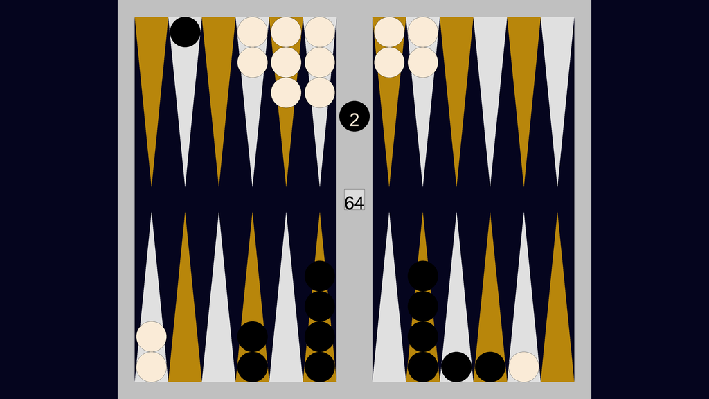 Board split between orderly white and disrupted black
